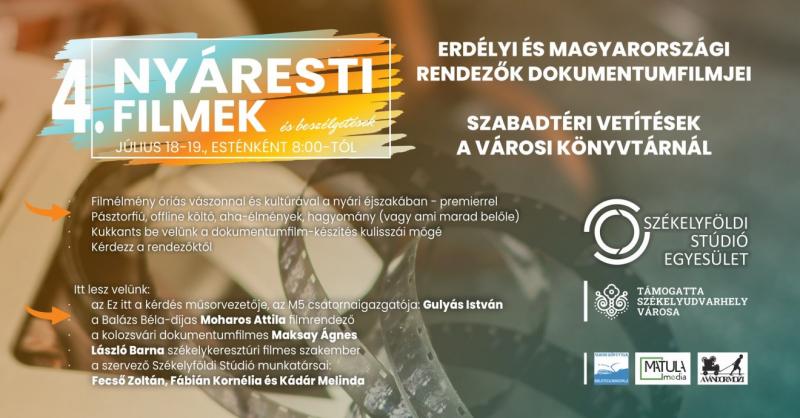 Nyáresti filmvetítések és élvezetes beszélgetések várják az érdeklődőket Székelyudvarhely szívében | Székelyhon